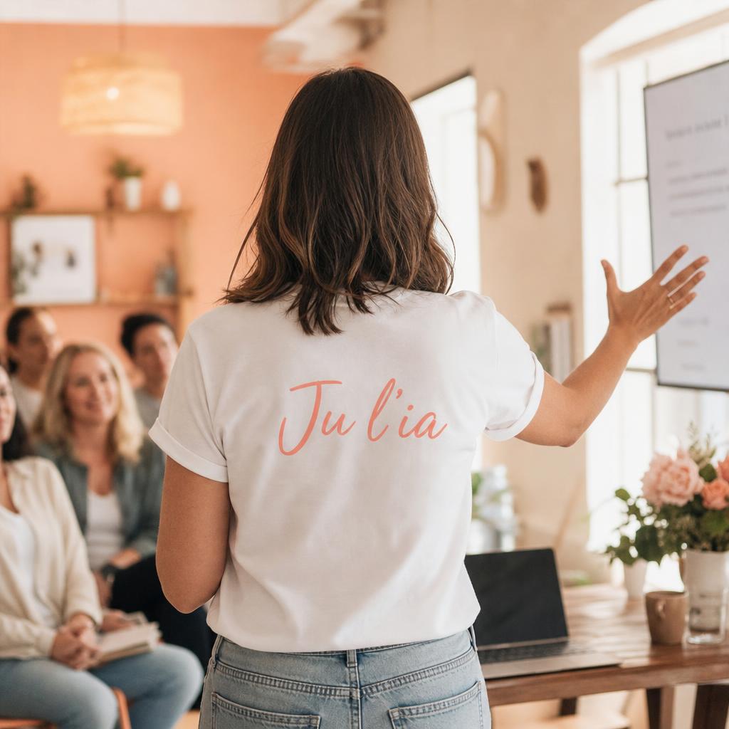 Julia animant une formation numérique